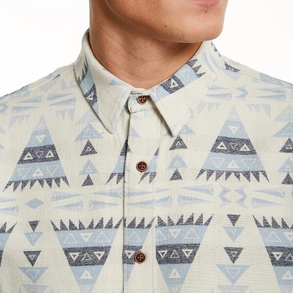 Sun + Stone Men’s Jacquard Geometric Shirt - Picture 3 of 7